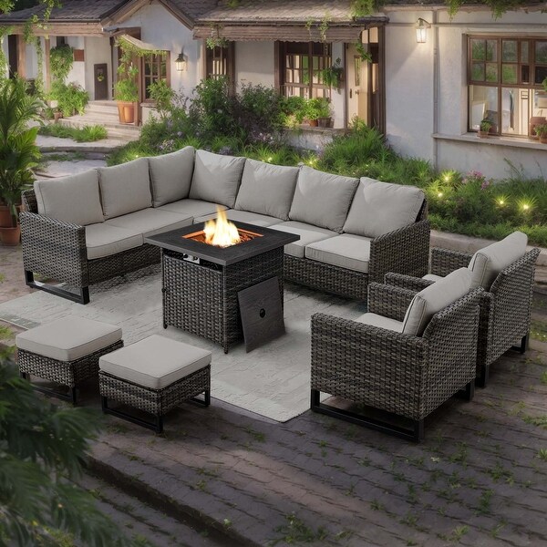 7PCS Sectional PE Wicker Rattan Sofa