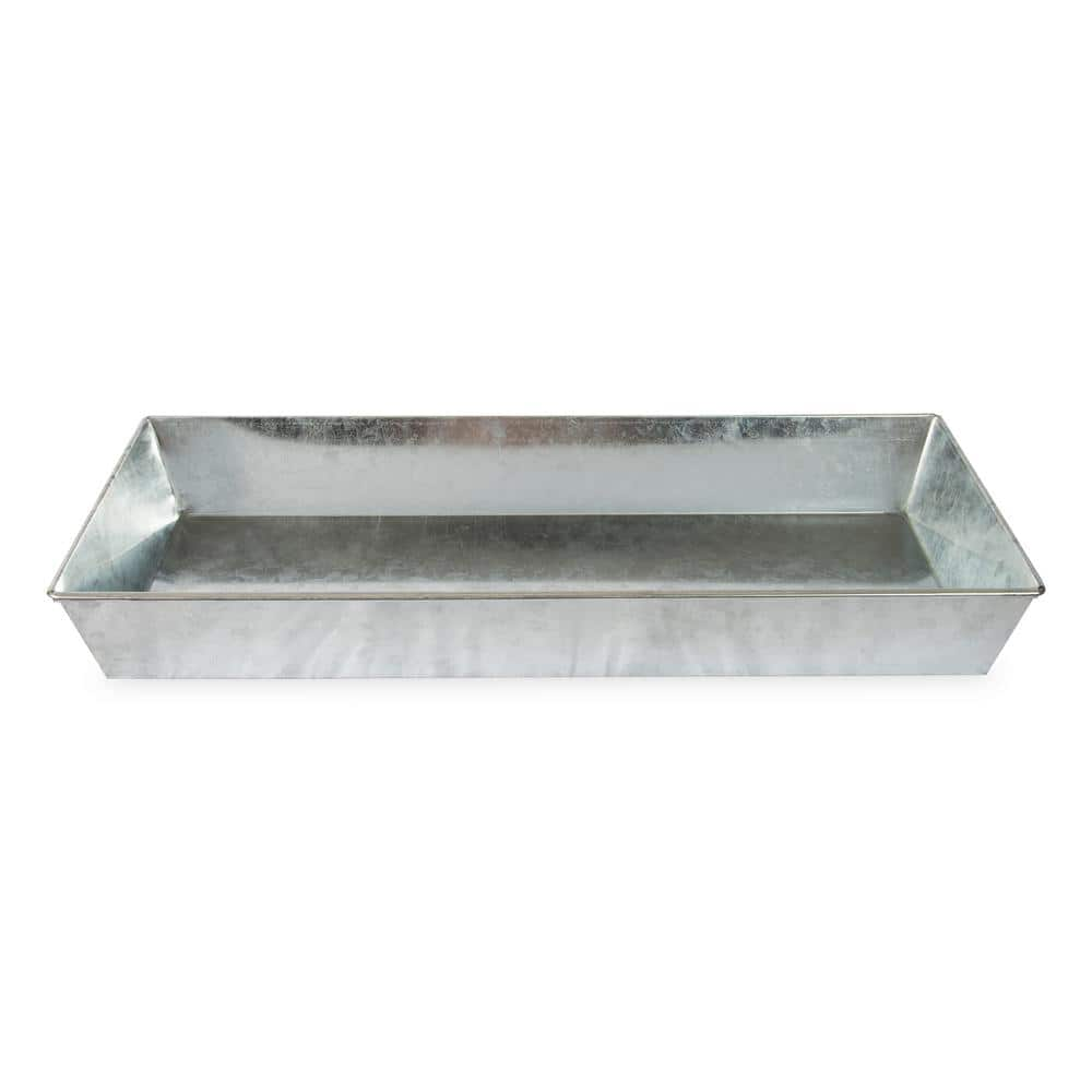 ACHLA DESIGNS Large Versatile Galvanized Steel Tray 24 in. W Antique Finish C-91