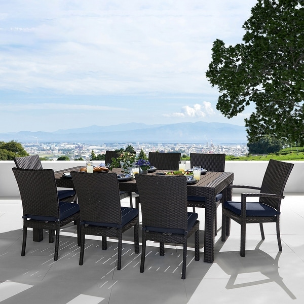 Deco 9 Piece Aluminum Outdoor Patio Dining Set