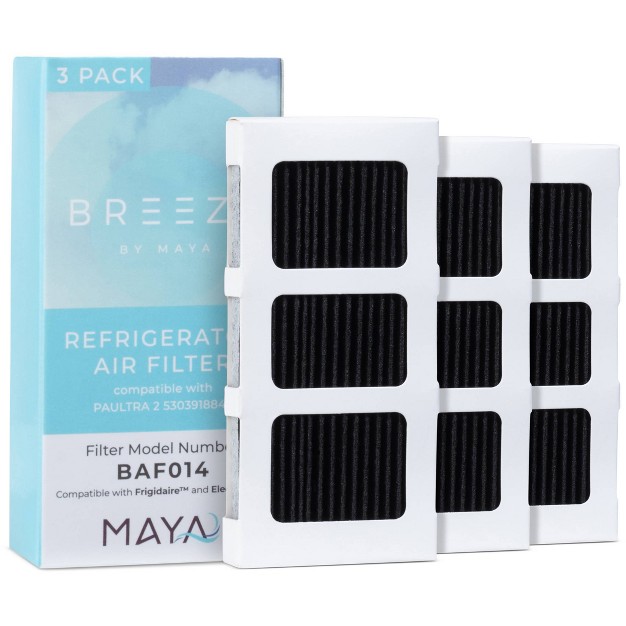 Breeze By Maya Replacement Frigidaire electrolux Paultra2 242047805 Refrigerator Air Filter 3pk Baf314