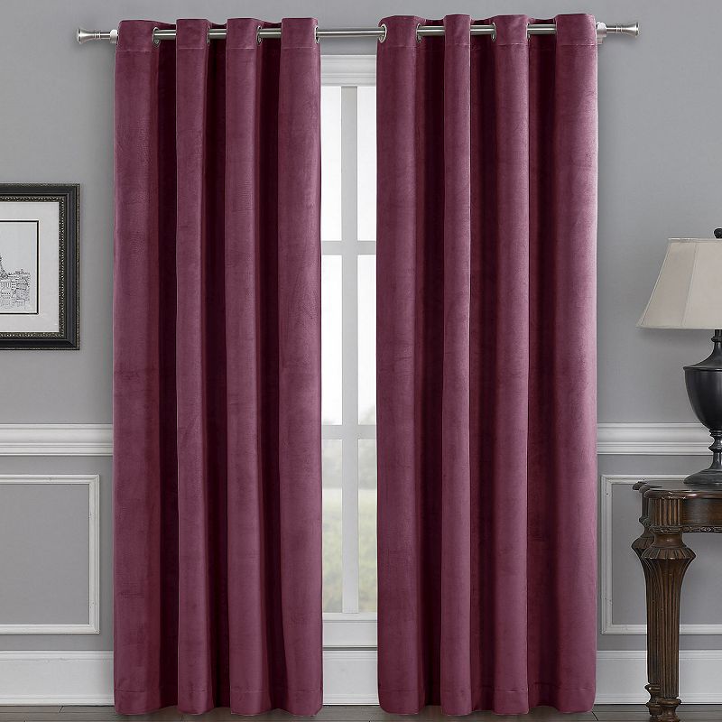 B. Smith 2-pack Velvet Total Blackout Window Curtain Set