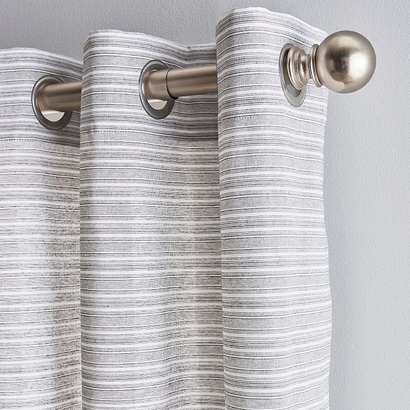 Peri Cargo Stripe Grommet 2-panel Window Curtain Set