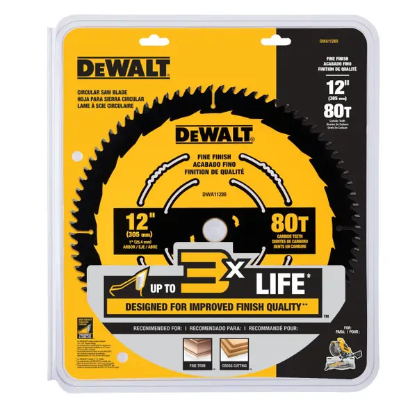 DEWALT 12 80T Fine Finish Saw Blade