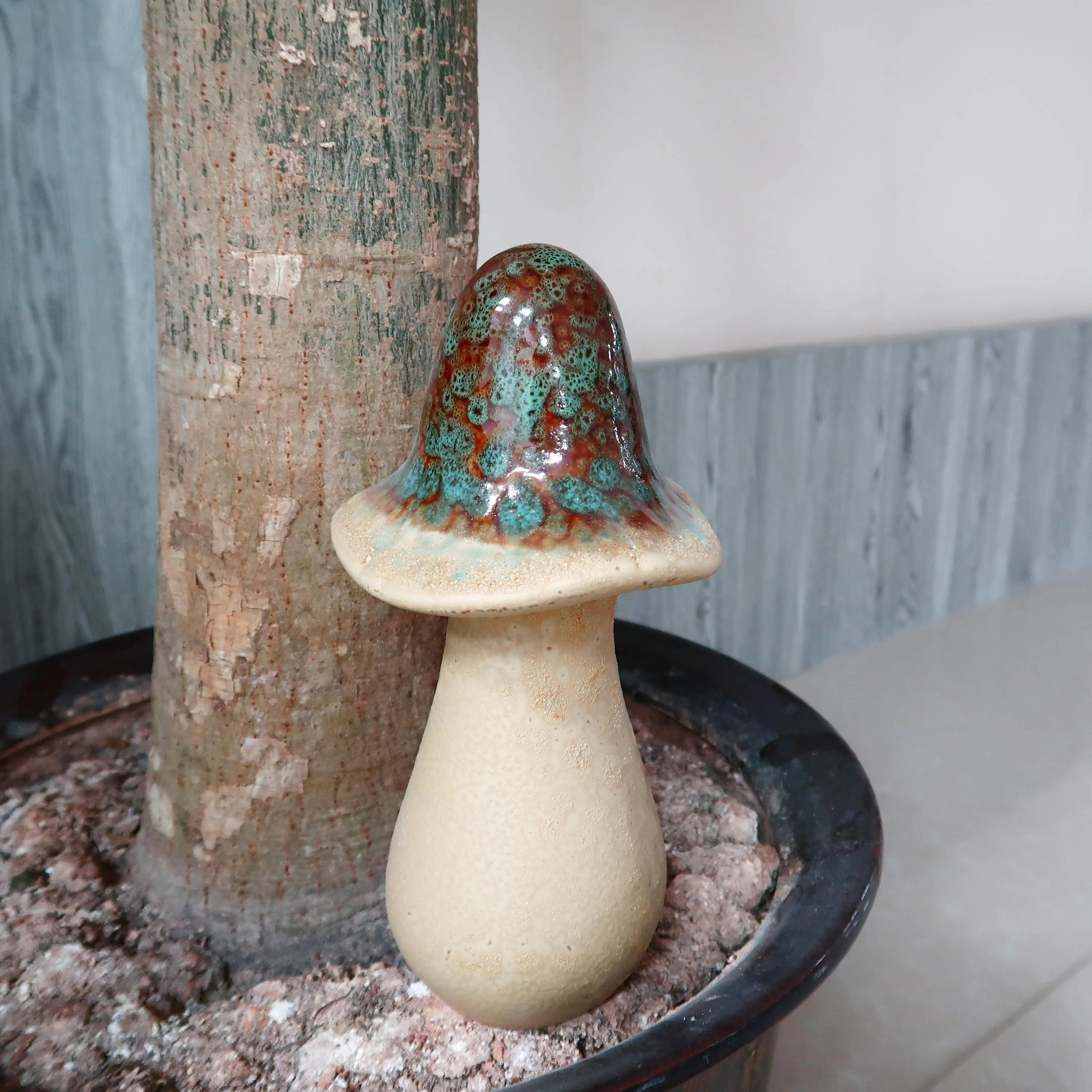 Promotional Mushroom Craft Ceramic Mushroom For Home Decoration Items Lawn Decoration Ceramic Ornament Mushroom