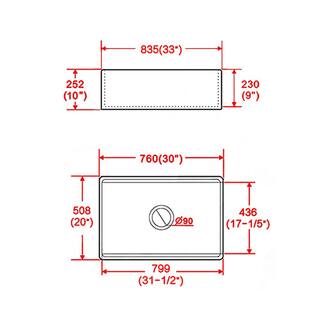 Maincraft White Fireclay 33 in. Single Bowl Farmhouse Apron Workstation Kitchen Sink with Bottom Grid HK12-2567038