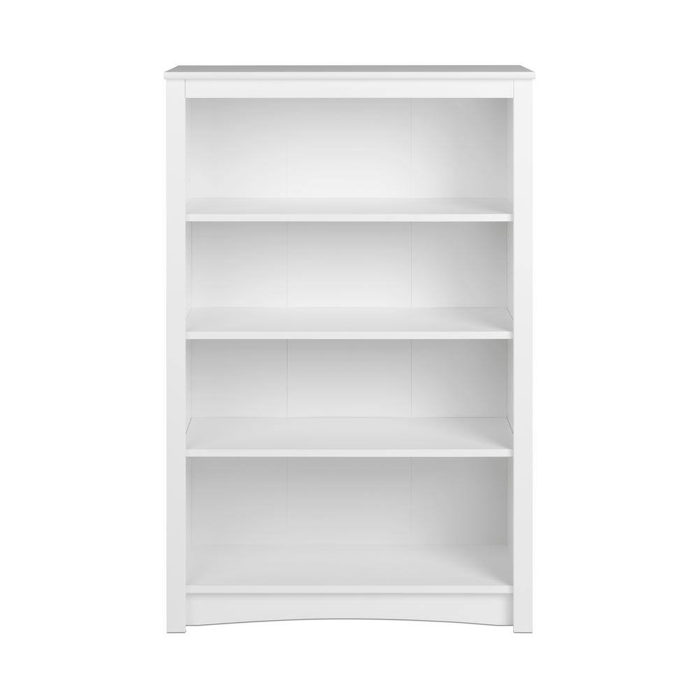 Prepac Home Office 31.5 in. in Wide White 4-Shelf Standard Bookcase WDL-3248