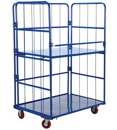 Vestil ROL 3143 2 blue nestable roller container 2...