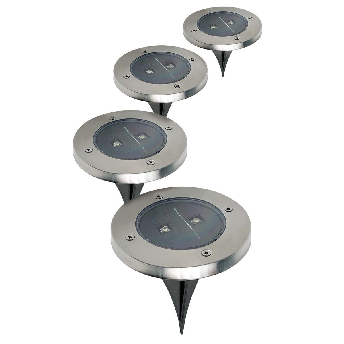 Ideaworks JB7864 Solar Pathway Garden Lights - Set of 4