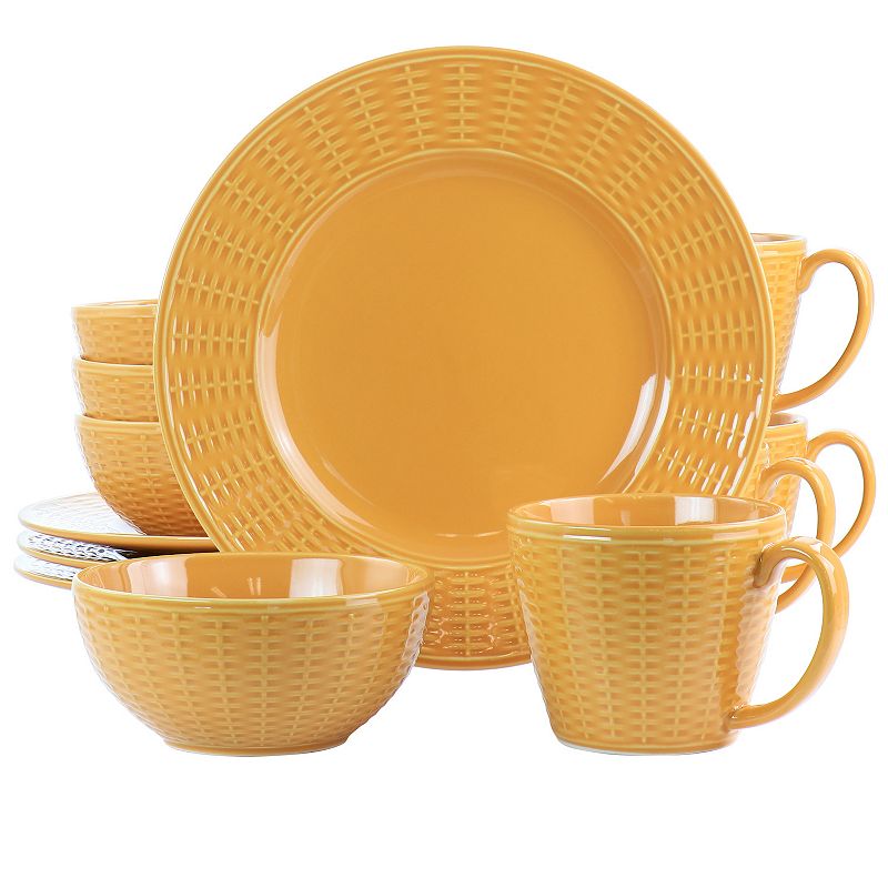 Gibson Everyday Cairo Sunset 12 Piece Ceramic Dinnerware Set