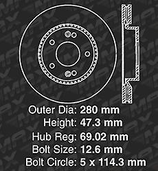 [Front + Rear] Rotors w/Ceramic Pads OE Brakes (Fits 2008 2009 2010 Sonata)