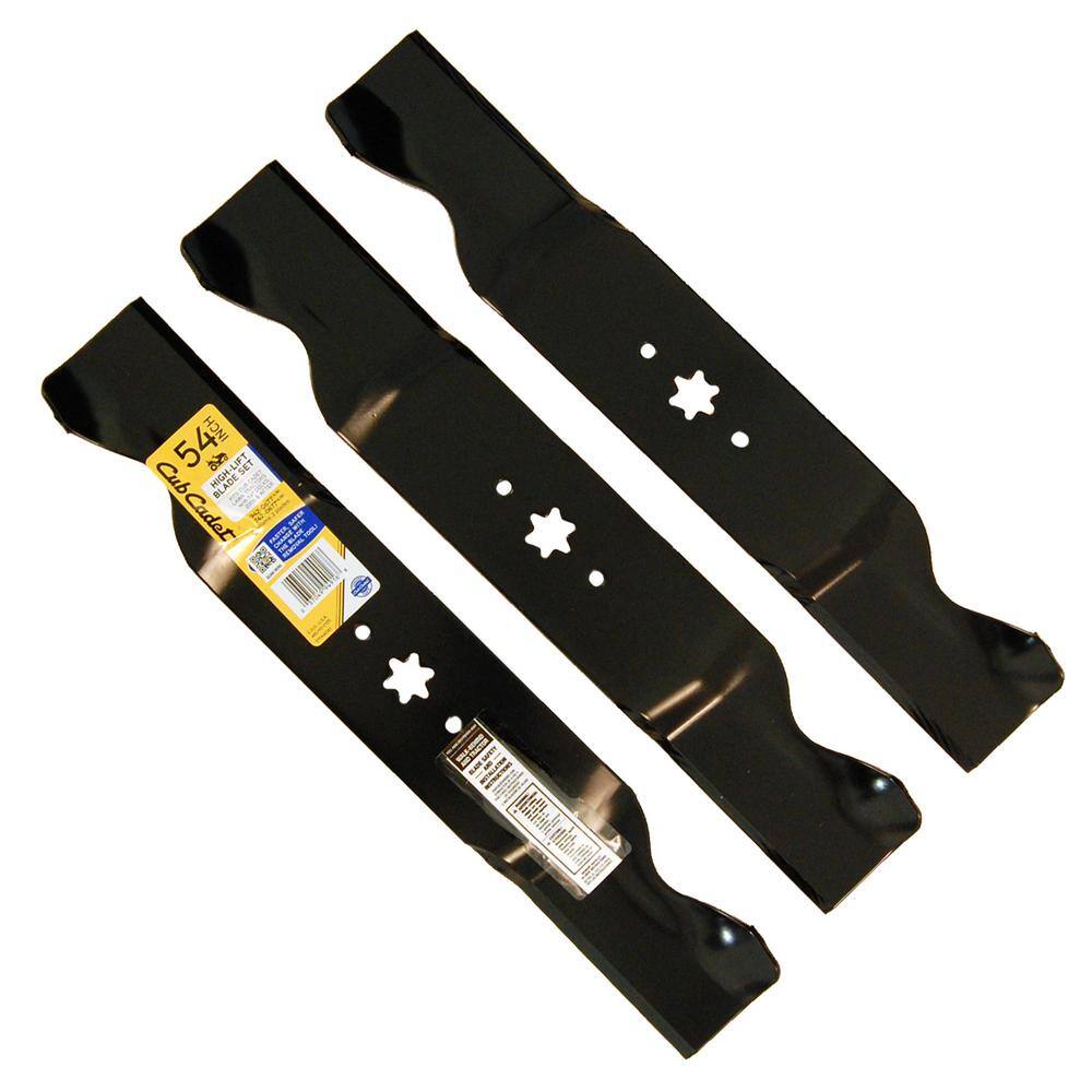 Cub Cadet Original Equipment 3-in-1 Blade Set for Select 54 in. Riding Lawn Mowers with 6-Point Star OE# 942-0677 742-0677 490-110-C125