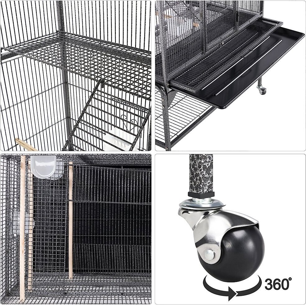 Yaheetech 69-in Parrot Cage with Detachable Stand