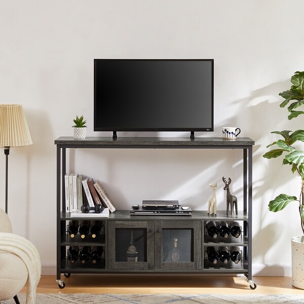 console table with storage compartment