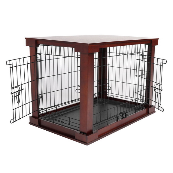 Zoovilla MPSC001 Cage with Crate Cover  Mohogany  ...