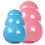 KONG Puppy Dog Toy， Blue， Pink， X-Small