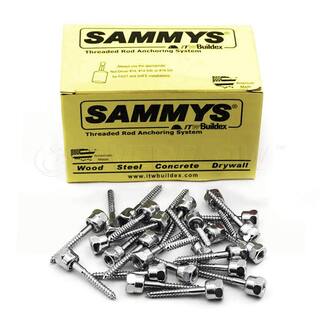 Sammy 14 in. x 2 in. Vertical Rod Anchor Super Screw 14 in. Threaded Rod Fitting for Wood (25-Pack) 8003957