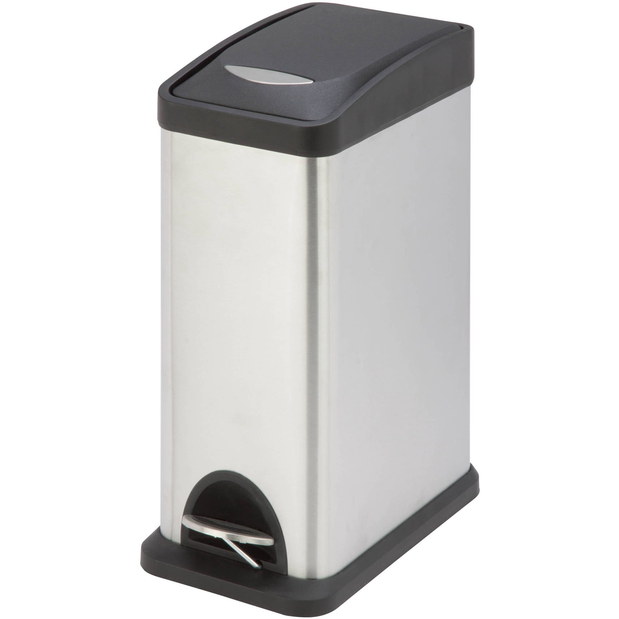 2.1 gal Rectangular Stainless Steel Step On Kitchen Trash Can