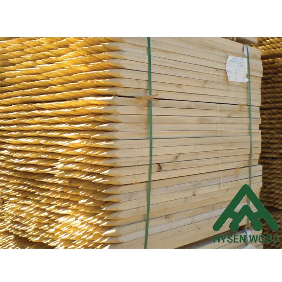 Hysen High Quality Wood for Garden 100% Wooden Wooden Poles  Fence Not Coated