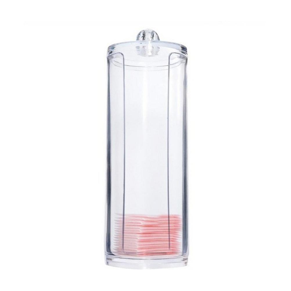 Transparent Makeup Organizers Round Cosmetic Storage Cotton Pad Dispenser Container Holder