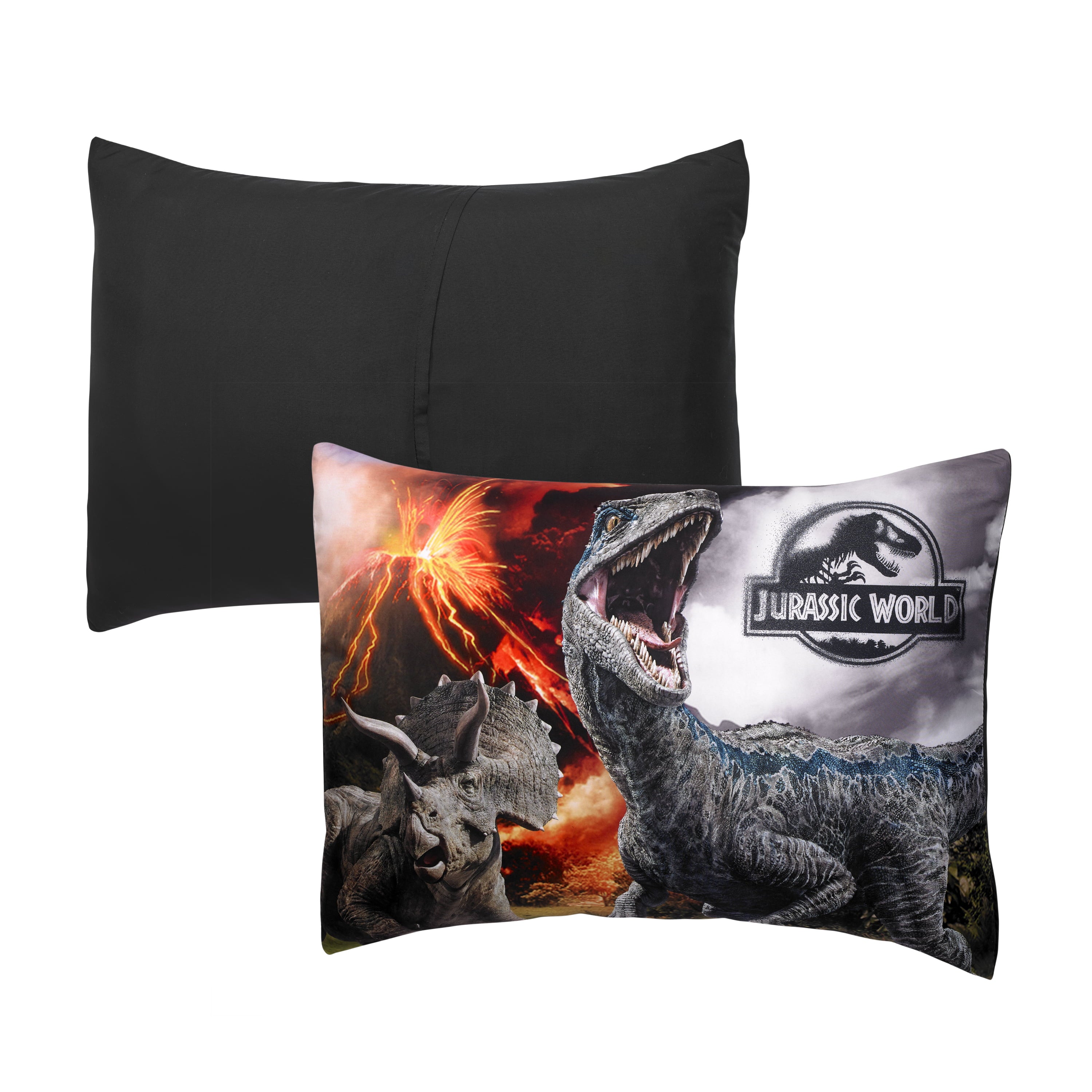 Jurassic World Kids Comforter and Sham， 2-Piece Set， Twin/Full， Reversible， Multicolor