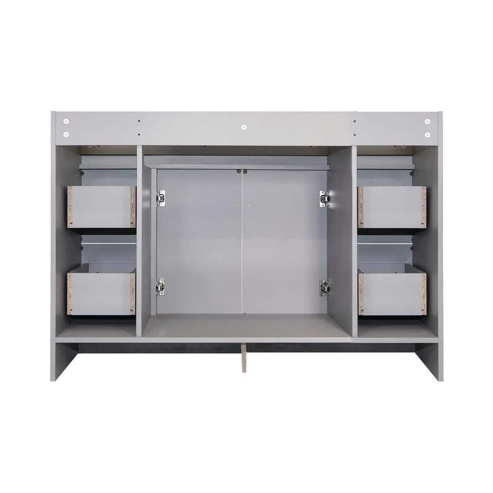 Design House Wyndham 48 in W x 21 in D Ready to Assemble Bath Vanity Cabinet Only in Gray