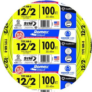 Southwire 100 ft. 122 Solid Romex SIMpull CU NM-B WG Wire 28828228