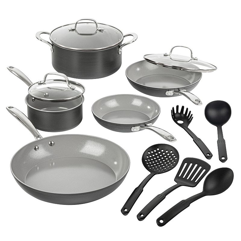 Granitestone Diamond Pro 13-pc. Hard-Anodized Nonstick Cookware Set