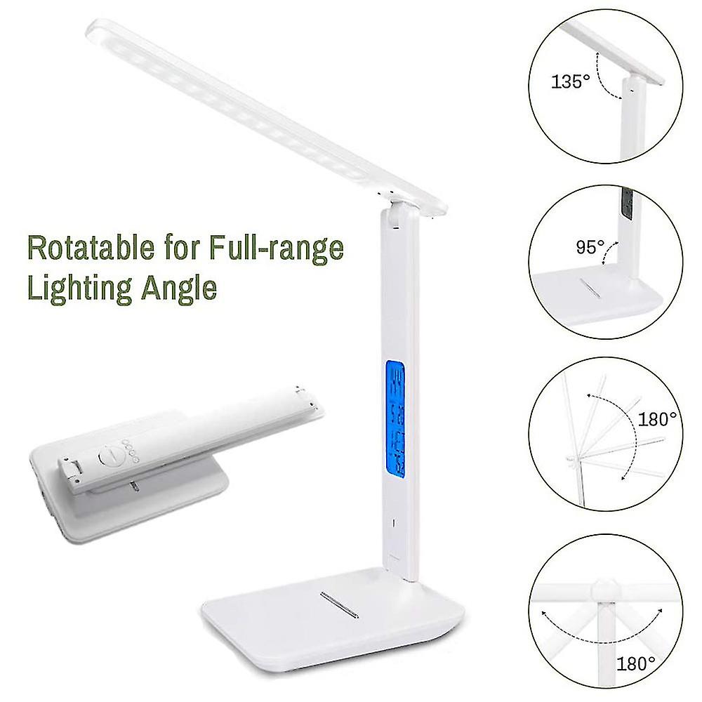 Led Desk Lamp， Foldable Dimmable Desk With Touch Screen/memory Funct