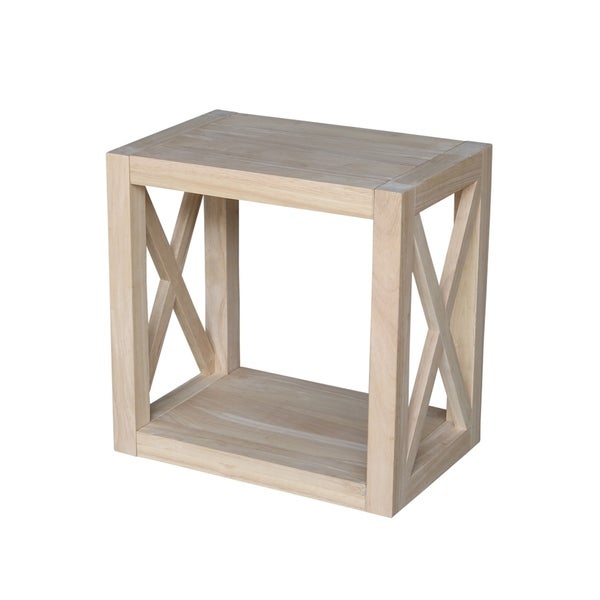 Hampton Solid Wood Unfinished Narrow End Table