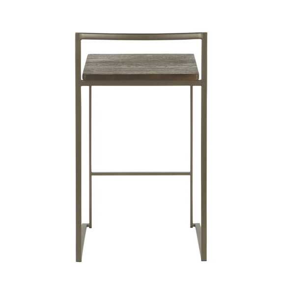 Fuji Industrial Stackable Counter Stool in Antique...