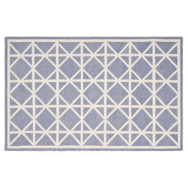 Safavieh Dhurries Kite Geometric Handwoven Flatweave Wool Rug