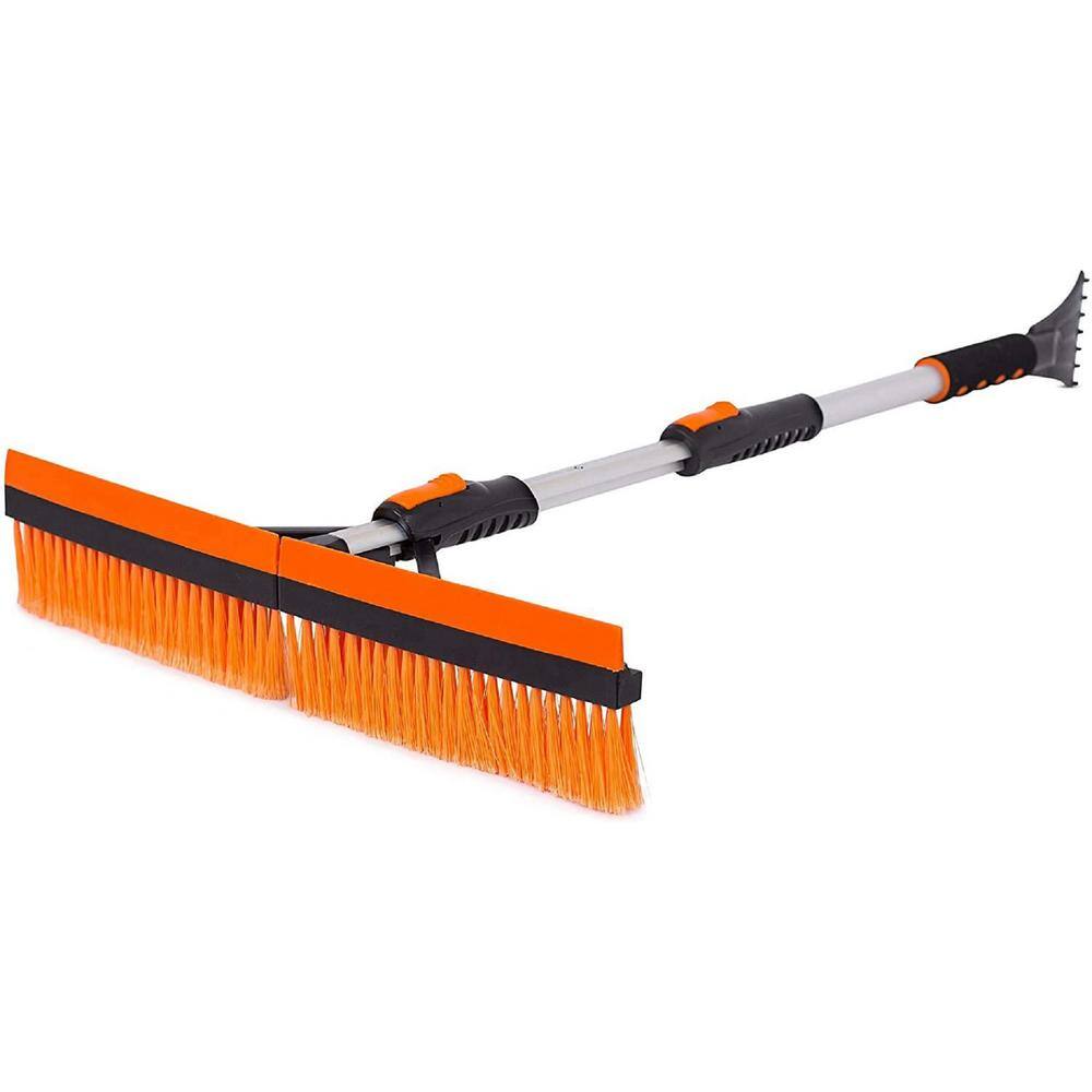 BirdRock Home Snow Moover 46 in. Extendable Snow Brush with Squeegee and Ice Scraper for Cars Truck and SUVs 10836