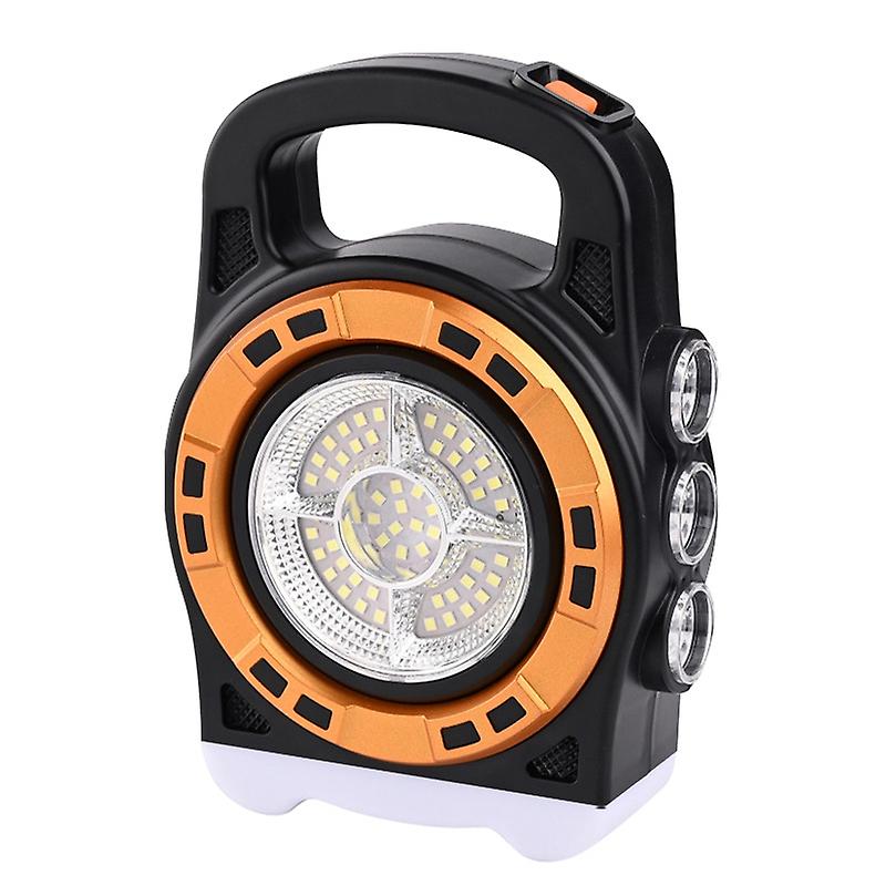 Solar Powered Led Flashlight， Rechargeable Work Light， Waterproof Searchlight， Outdoor Spotlight For Camping Hiking Fishing Etc