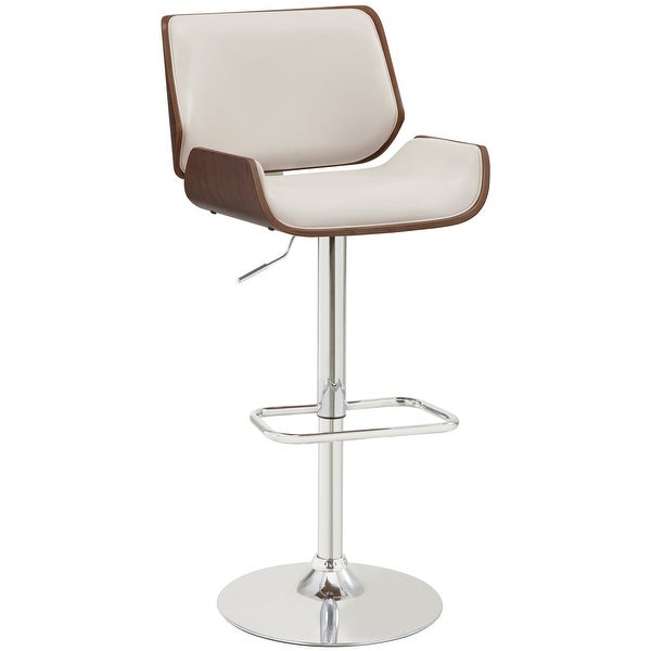 Bentwood Adjustable Height Stool with Chrome Base