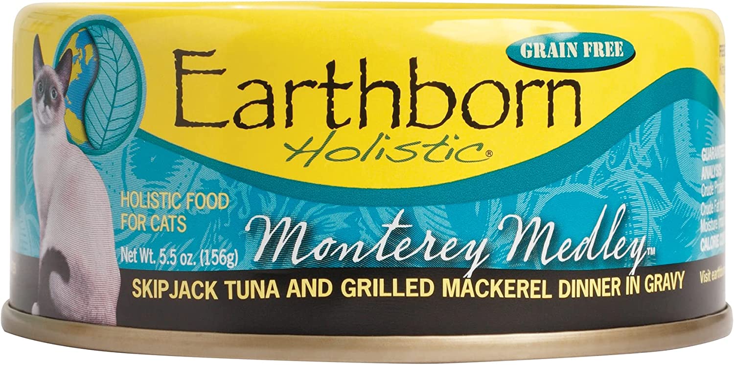 Earthborn Holistic Monterey Medley Grain Free Canned Cat Food 5.5 Ounce (Pack of 24)