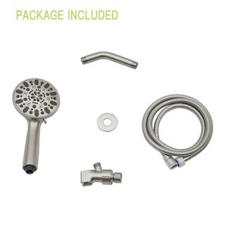 Miscool Accent 7-Spray Patterns 4.7 in. Single Wall Mount Handheld Shower Head Set Adjustable Shower Faucet in Brushed Nickel SLSHH101702SS