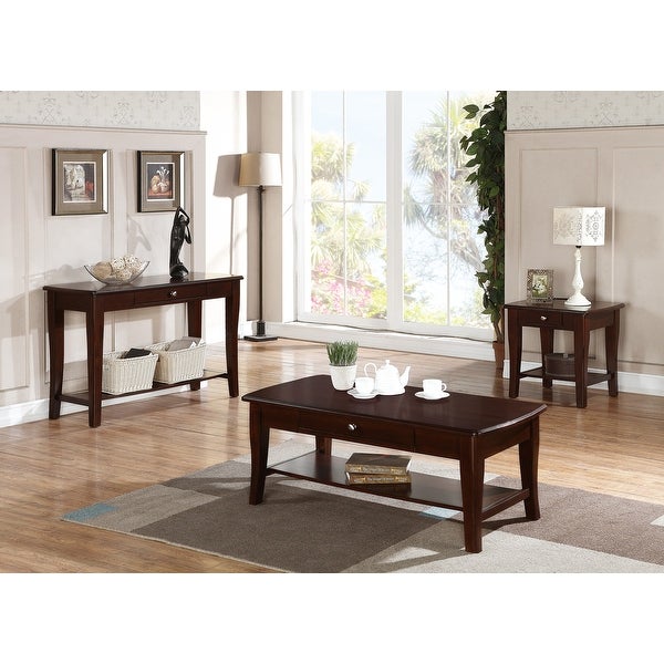 Rectangular Console Table In Brown