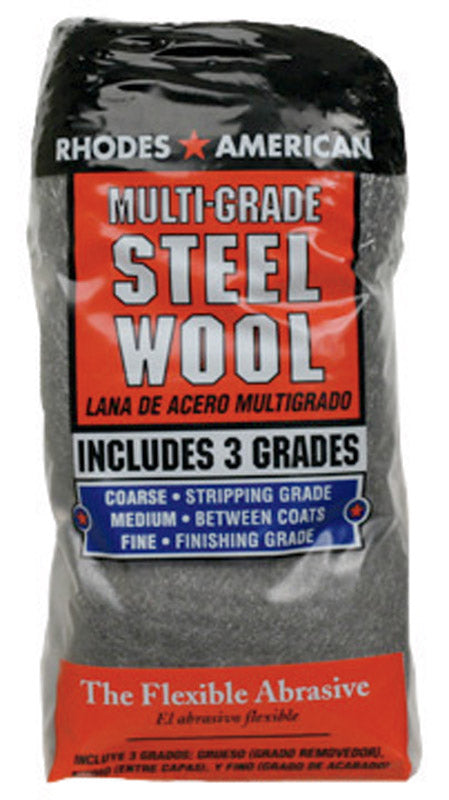 STEEL WOOL PAD ASST 12PK