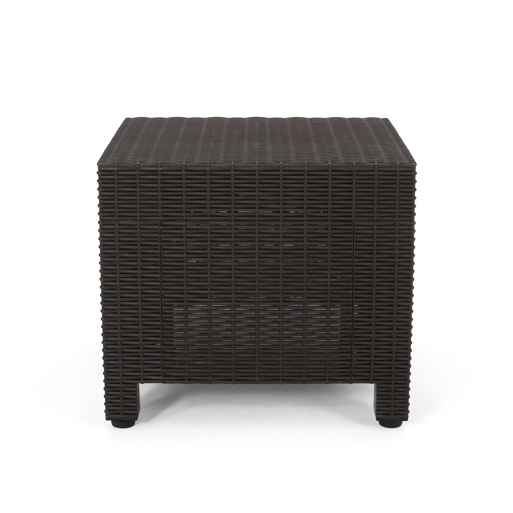 Waverly Outdoor Faux Wicker Side Table by Christopher Knight Home