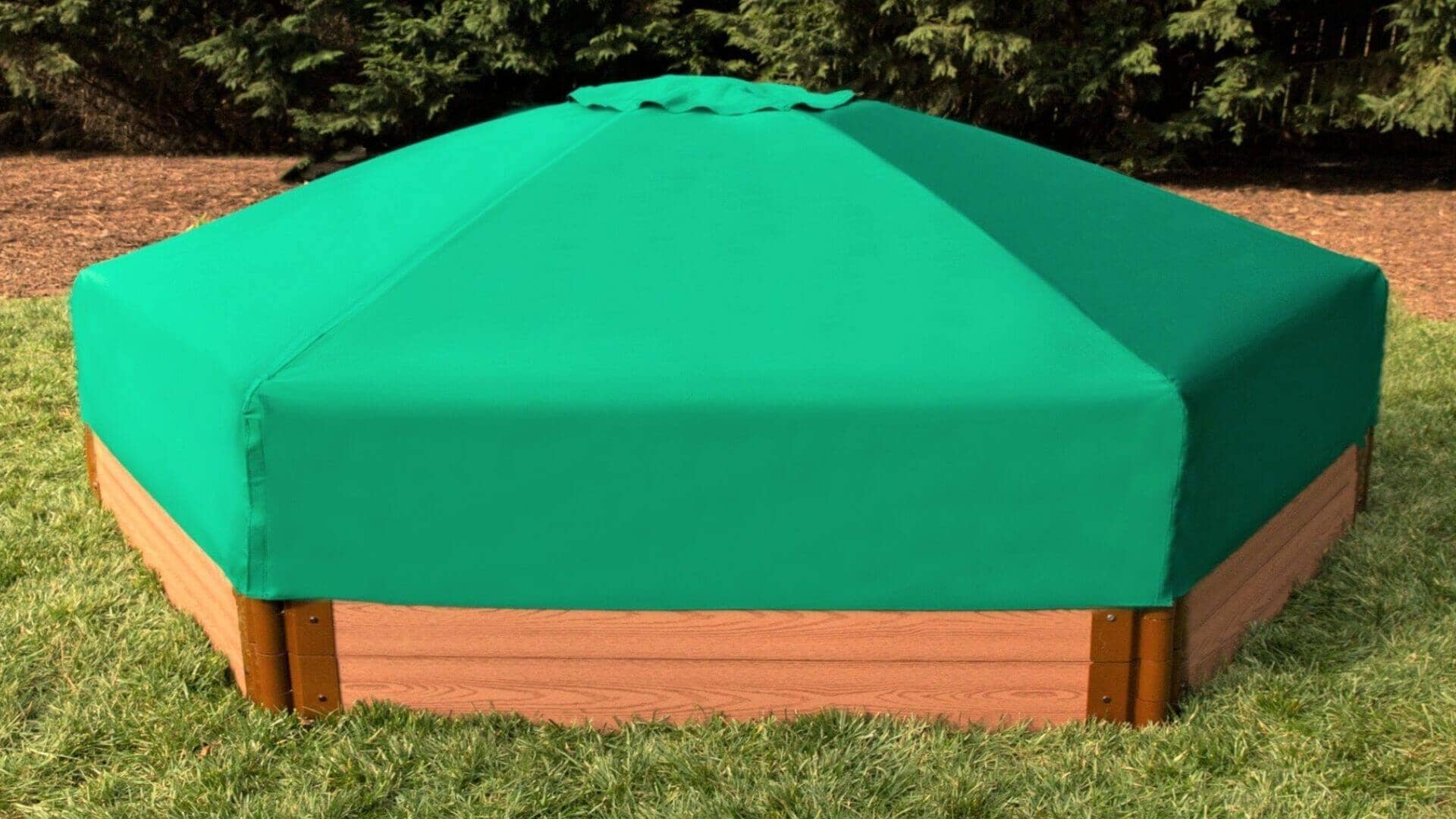 7' x 8' Composite Hexagon Sandbox - 2 Inch Profile