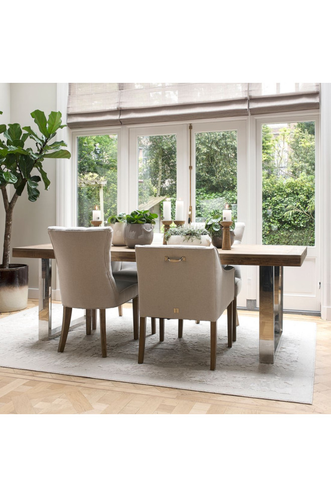 Modern Upholstered Dining Armchair  Rivi√®ra Maison Savile Row   Midcentury   Dining Chairs   by Oroa   Distinctive Furniture  Houzz