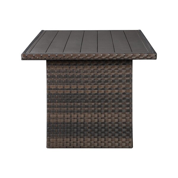 Signature Design by Ashley Easy Isle Dark Outdoor Brown Rectangular Table