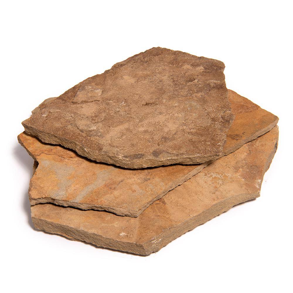 Southwest Boulder  Stone 12 in. x 12 in. x 2 in. 30 sq. ft. Cameron Natural Flagstone for Landscape Gardens and Pathways 02-0187