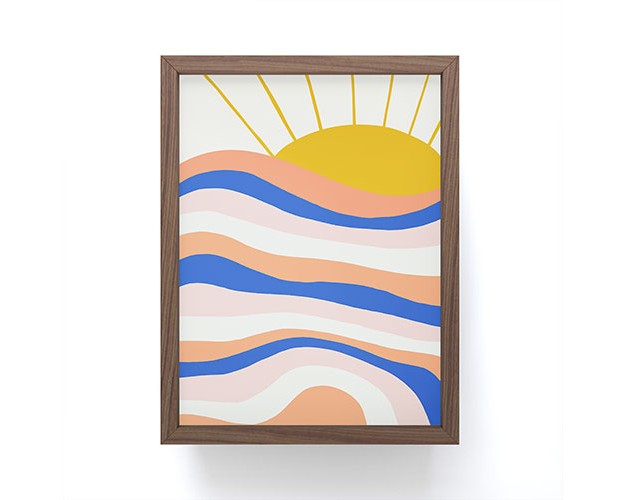 Sunshinecanteen Sunrise Surf Framed Mini Art Society6