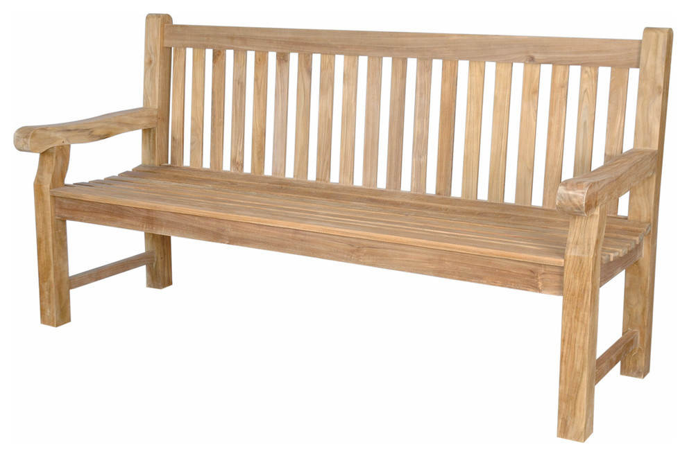 Devonshire 4 Seater Extra Thick Bench   Transitional   Outdoor Benches   by Anderson Teak  Houzz