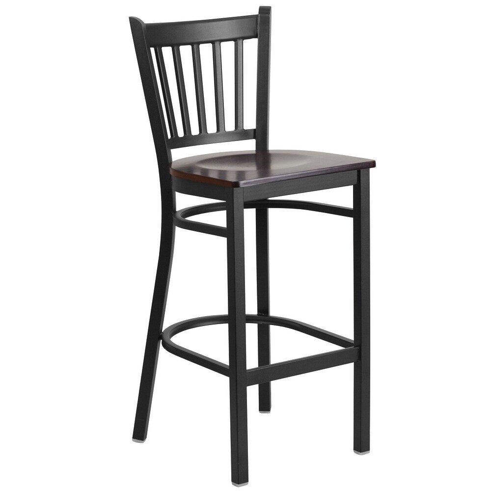 Vertical Back Metal Restaurant Barstool   16\