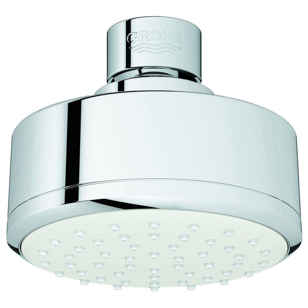 GROHE Tempesta 1-Spray 4 in. Single Wall Mount Fixed Rain Shower Head in Chrome 26051001