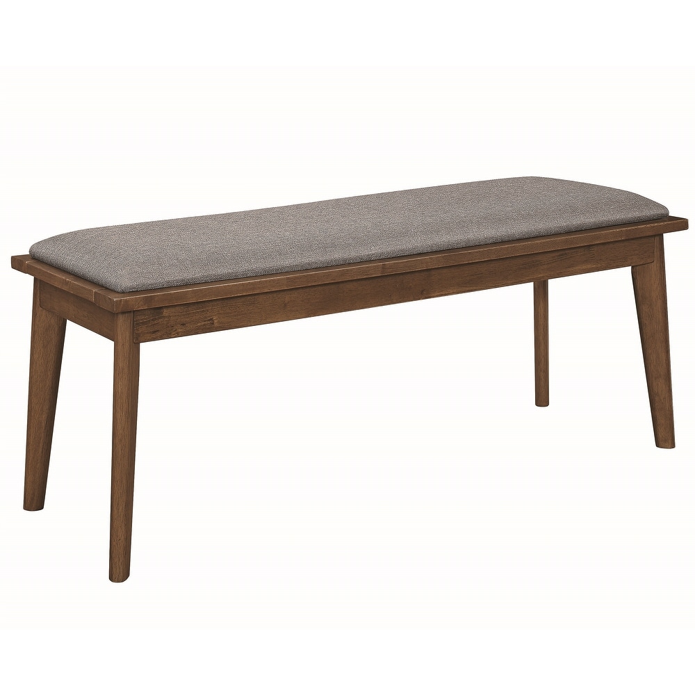 Peony Grey Retro Modern Style Natural Walnut Wood Dining Bench