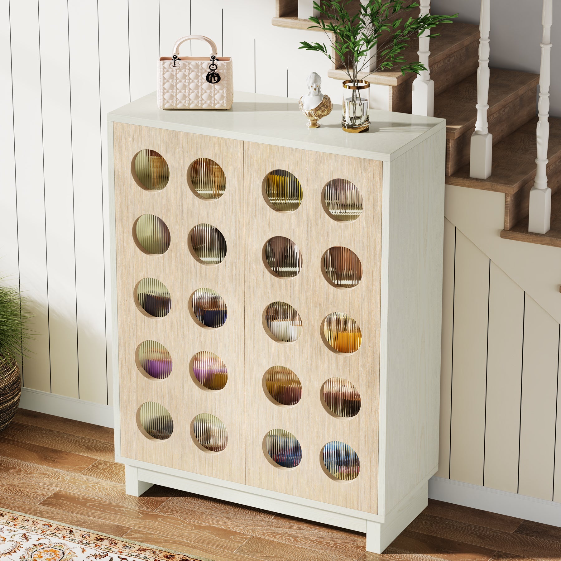 5-Tier Sideboard Buffet, Modern Storage Cabinet Credenza