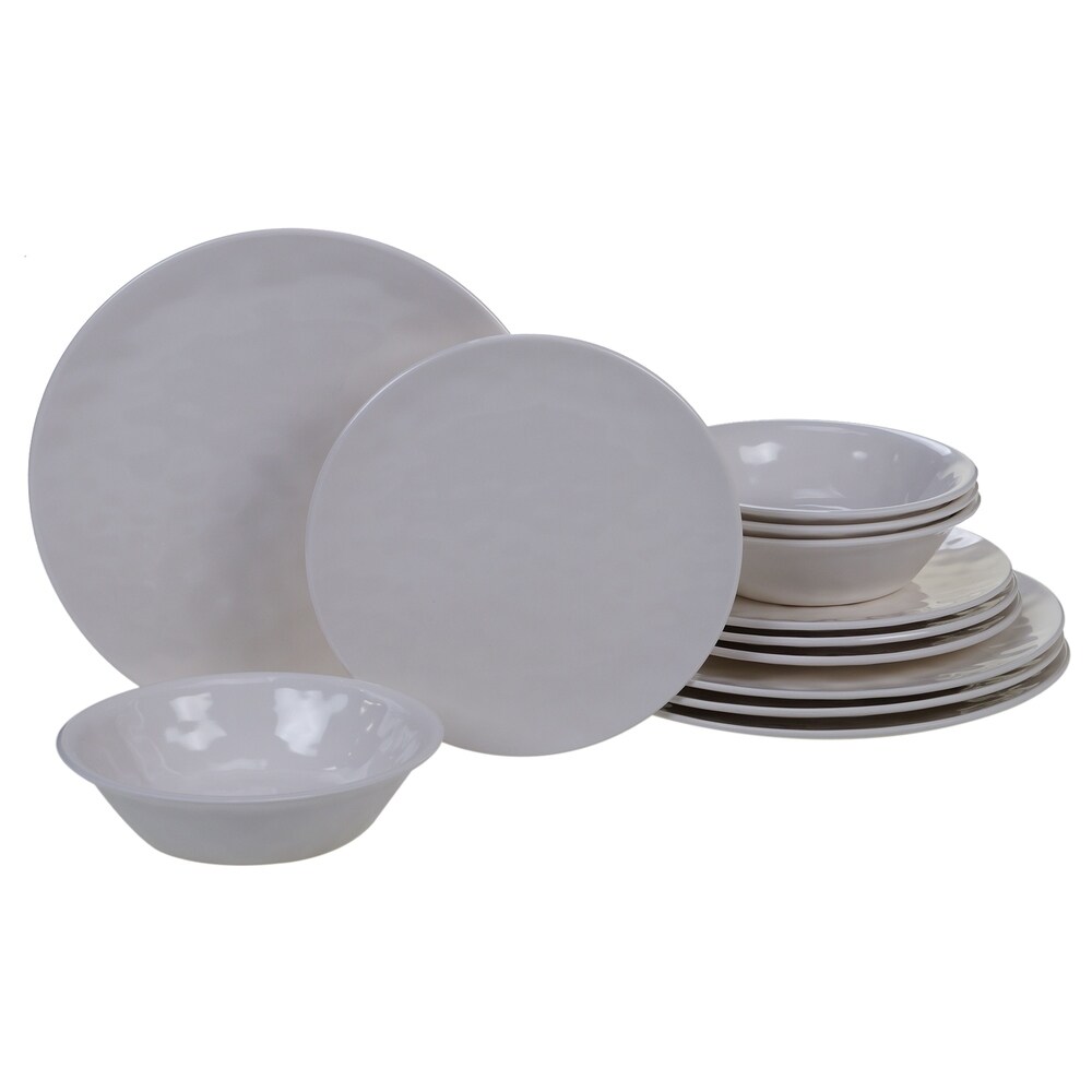 Certified International Solid Color 12 piece Melamine Dinnerware Set